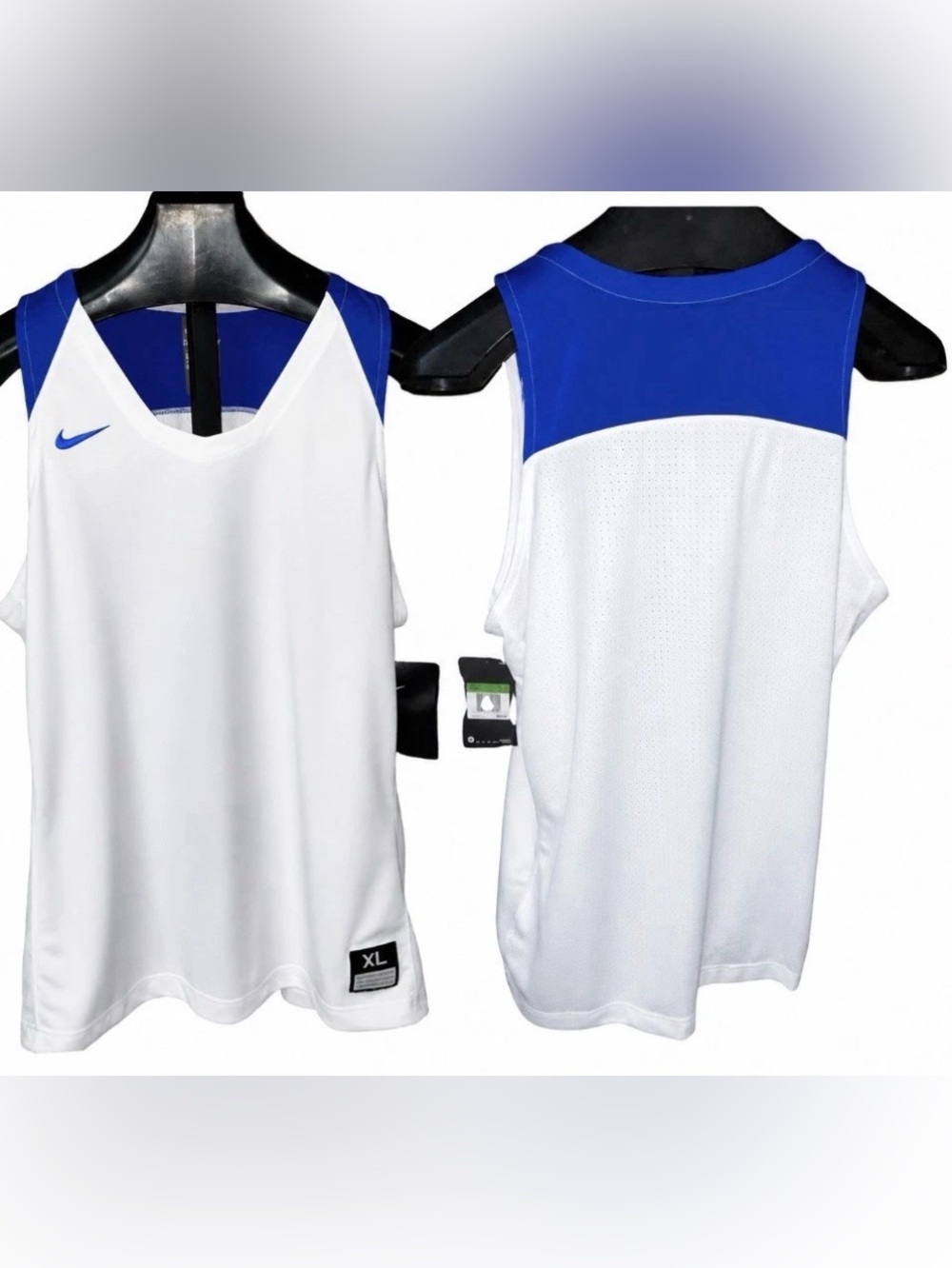 NWT Nike HyperElite Possession Royal & White Basketball Jersey Sz XL $55